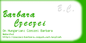 barbara czeczei business card